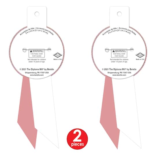 Beistle 5.5" Sparkle Bride Rosette Pins, 2ct.